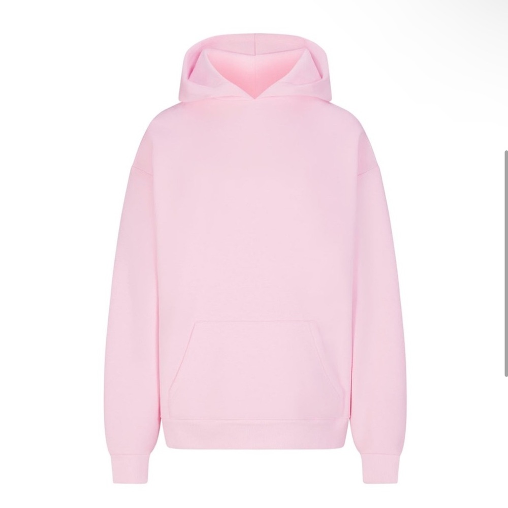 Skims cherry blossom pink cotton fleece oversized pullover hoodie - XS - Picture 3 of 7